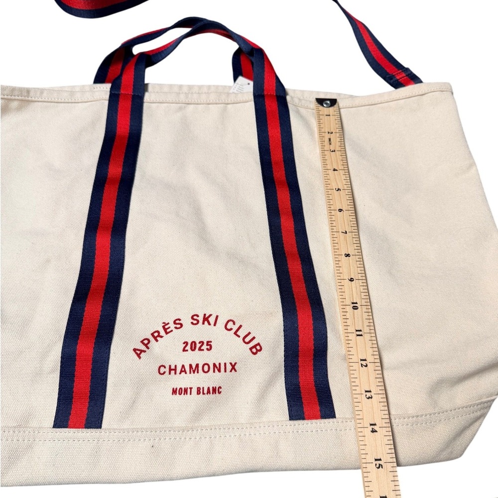Anthropologie Après Ski Club XL Canvas Tote Bag NWT Nautical - Picture 4 of 6